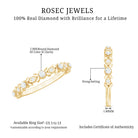 Nature Inspired Diamond Wedding Ring Natural - ( HI-SI ) - Rosec Jewels