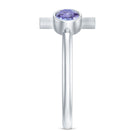 Contemporary Tanzanite Diamond Ring in Cuff Style AAA - Rosec Jewels