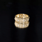 Bezel Set Diamond Flower Filigree Wedding Band Natural - ( HI-SI ) - Rosec Jewels