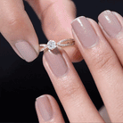 Rosec Jewels-Diamond Solitaire Engagement Ring With Split Shank