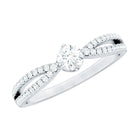 Rosec Jewels-Diamond Solitaire Engagement Ring With Split Shank