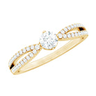 Rosec Jewels-Diamond Solitaire Engagement Ring With Split Shank