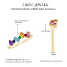Rosec Jewels-Natural Multi Gemstone Promise Ring for Women