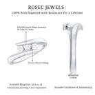 Certified Diamond Three Stone Promise Ring Natural - ( HI-SI ) - Rosec Jewels