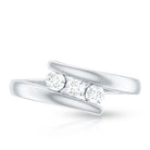 Certified Diamond Three Stone Promise Ring Natural - ( HI-SI ) - Rosec Jewels