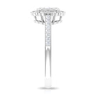 Rosec Jewels-Vintage Inspired Diamond Halo Engagement Ring In Illusion Setting