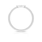 Certified Diamond Engagement Ring in Illusion Setting Natural - ( HI-SI ) - Rosec Jewels