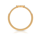 Certified Diamond Engagement Ring in Illusion Setting Natural - ( HI-SI ) - Rosec Jewels