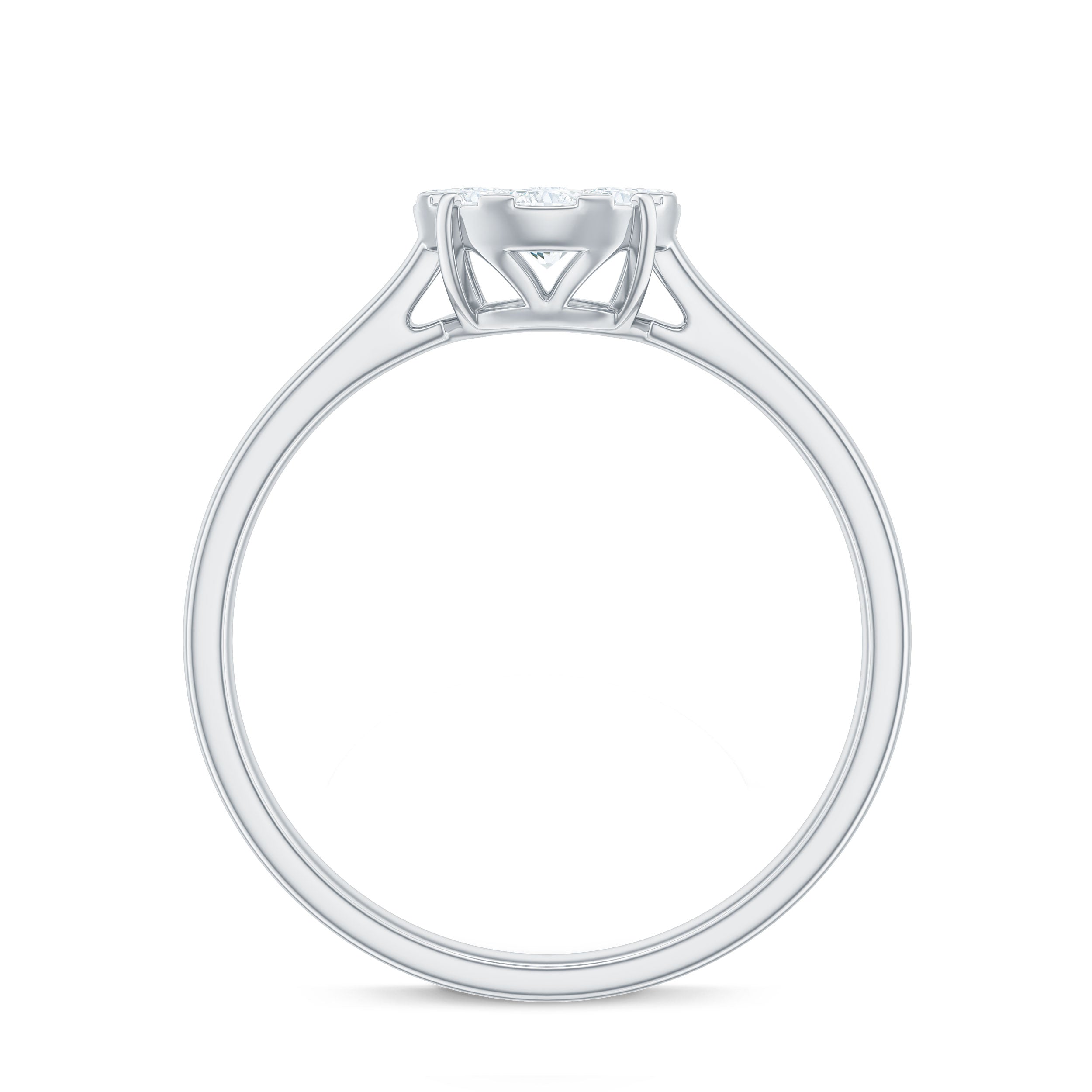 Rosec Jewels-Natural Diamond Promise Ring in Illusion Set