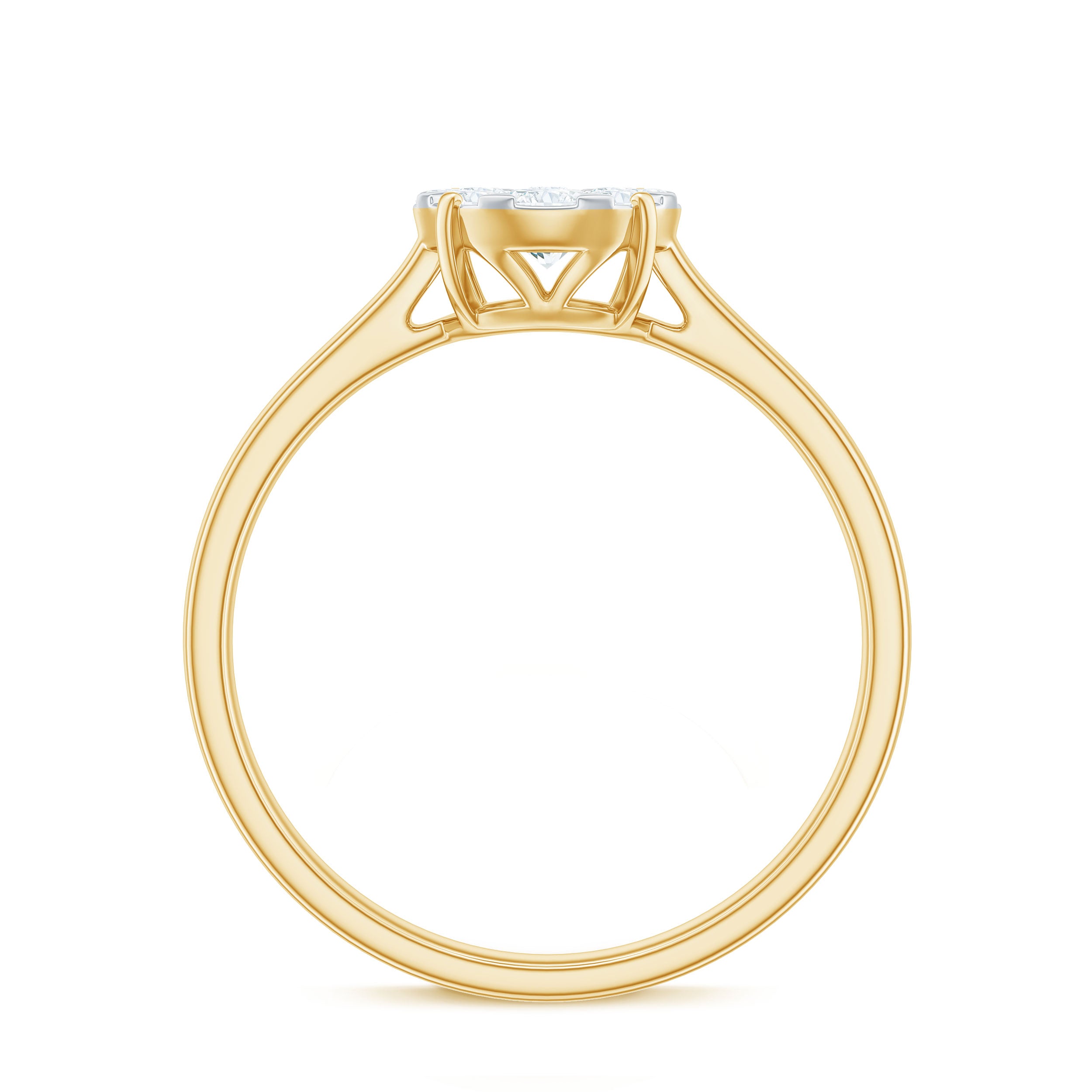 Rosec Jewels-Natural Diamond Promise Ring in Illusion Set