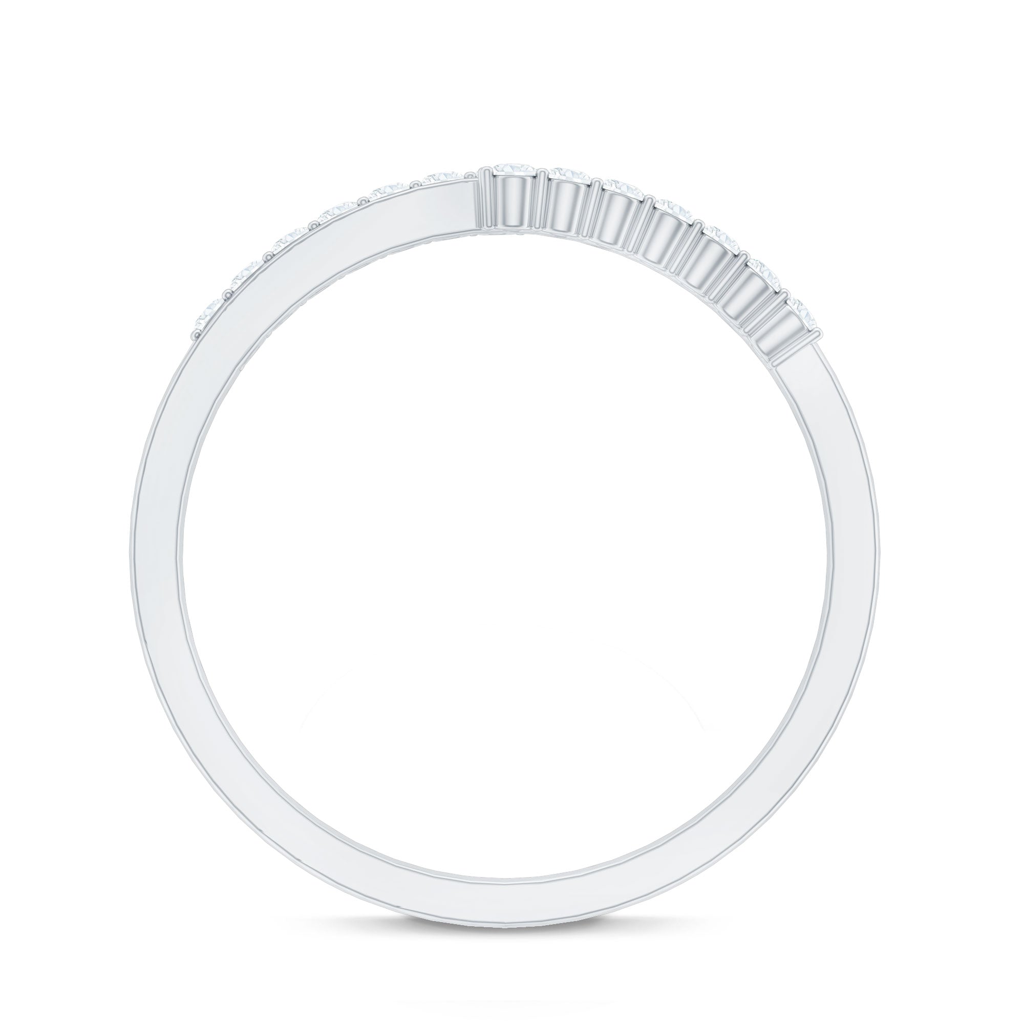 Minimalist Real Diamond Stackable Ring for Women Natural - ( HI-SI ) - Rosec Jewels