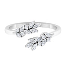 Rosec Jewels-Nature Inspired Diamond Leaf Wrap Ring for Women