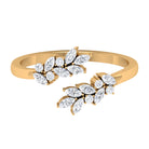 Rosec Jewels-Nature Inspired Diamond Leaf Wrap Ring for Women