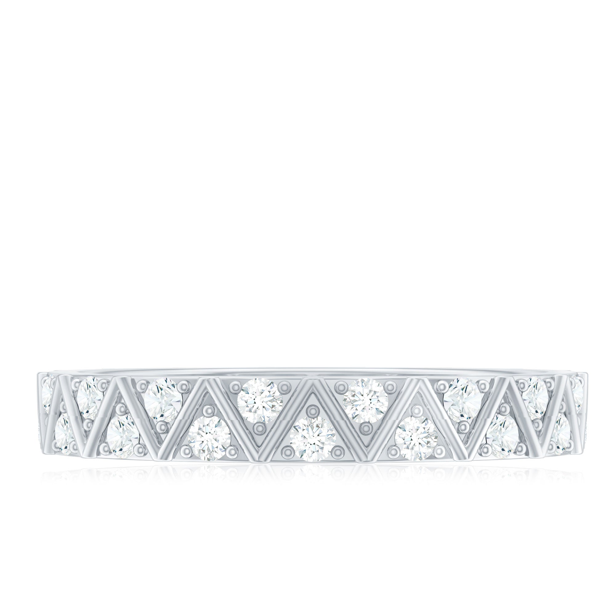 Rosec Jewels-Diamond Band Ring in Surface Prong Set