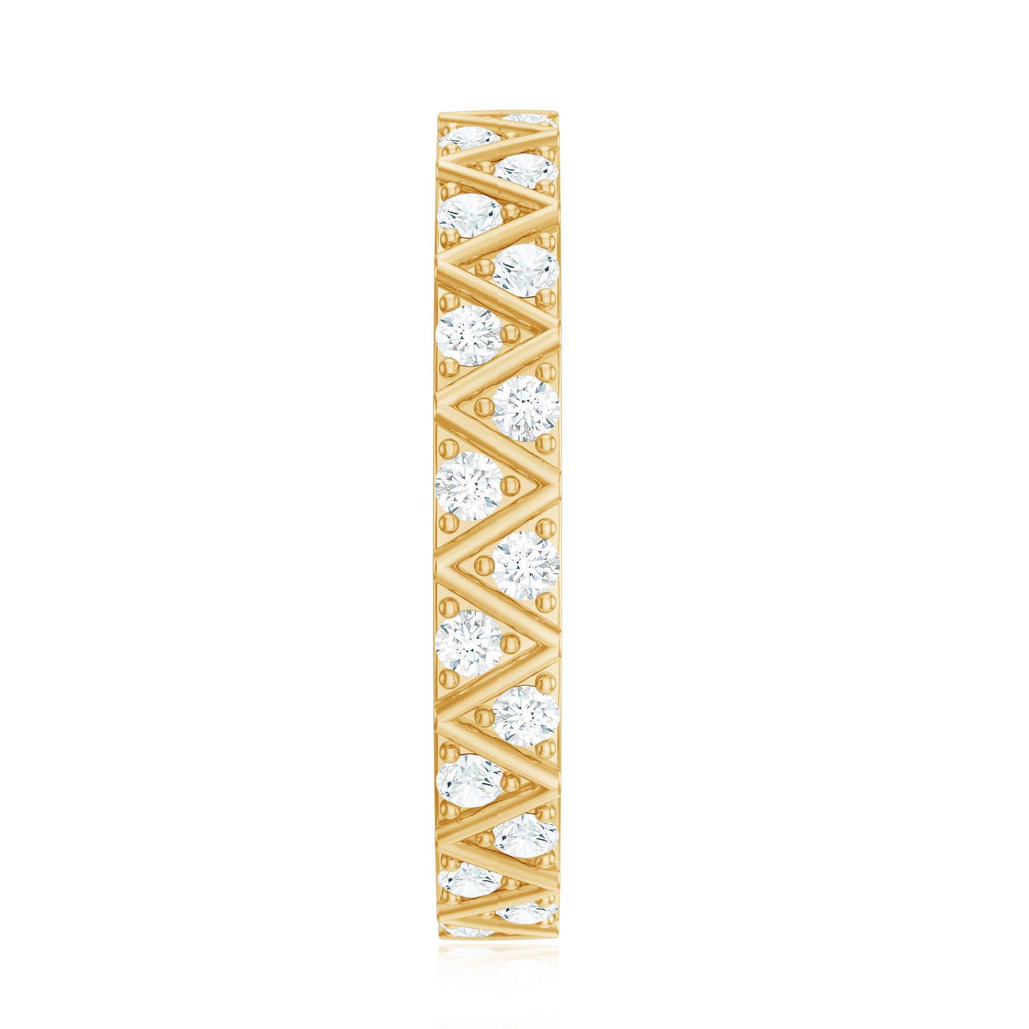 Rosec Jewels-Diamond Band Ring in Surface Prong Set