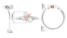 Rosec Jewels-Natural Bezel Set Diamond 3 Stone Promise Ring
