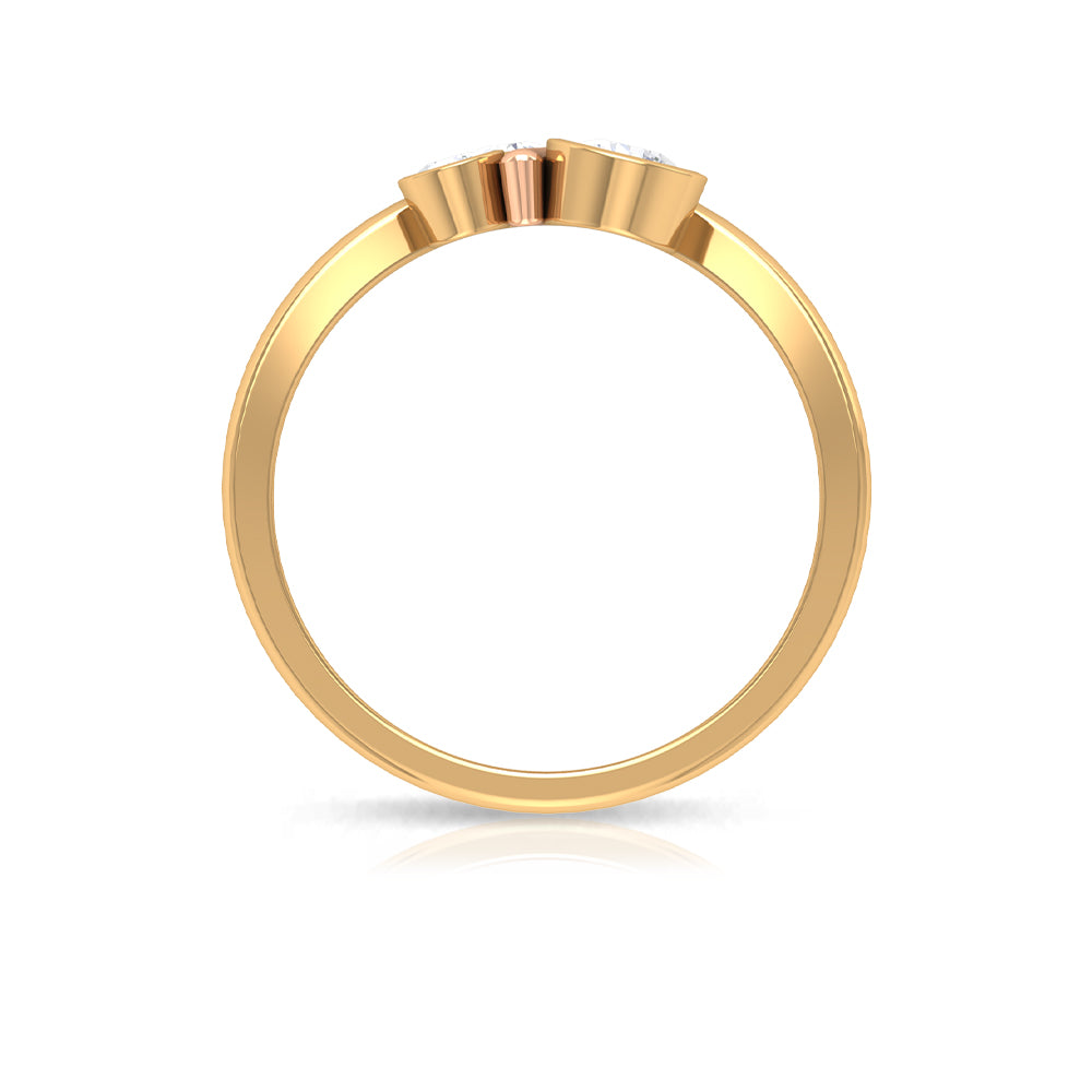 Rosec Jewels-Natural Bezel Set Diamond 3 Stone Promise Ring