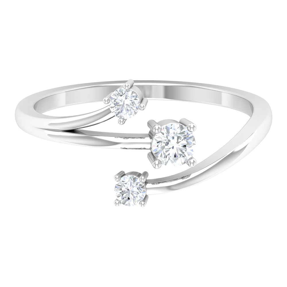 Rosec Jewels-Natural Diamond 3 Stone Proposal Ring for Valentines