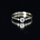 Minimal Diamond Promise Ring in Bezel Setting Natural - ( HI-SI ) - Rosec Jewels