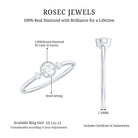 Minimal Diamond Promise Ring in Bezel Setting Natural - ( HI-SI ) - Rosec Jewels