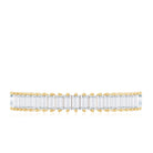 Natural Baguette Diamond Half Eternity Ring for Anniversary Natural - ( HI-SI ) - Rosec Jewels