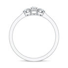 Real Diamond 3 Stone Promise Ring for Valentines Natural - ( HI-SI ) - Rosec Jewels