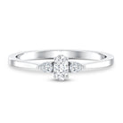 Real Diamond 3 Stone Promise Ring for Valentines Natural - ( HI-SI ) - Rosec Jewels
