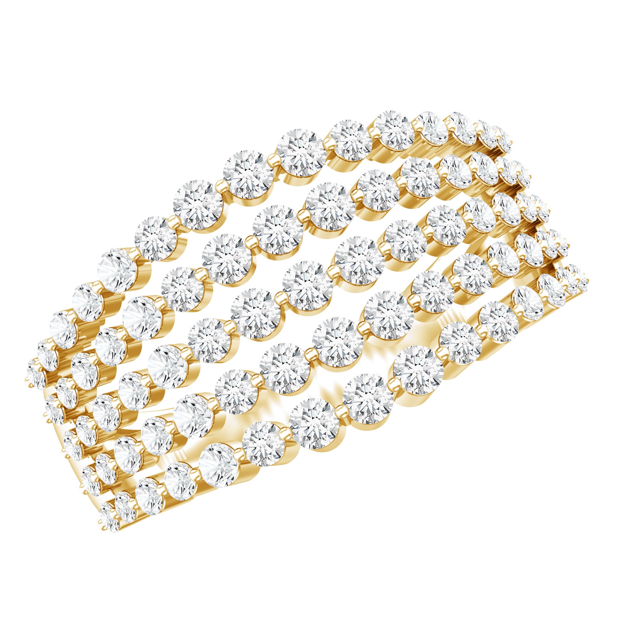 Lab Grown Diamond Statement Wedding Band for Women Lab - ( EF-VS ) - Rosec Jewels