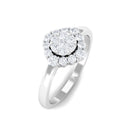 Rosec Jewels-Natural Diamond Classic Engagement Ring with Halo