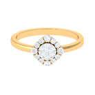 Rosec Jewels-Natural Diamond Classic Engagement Ring with Halo