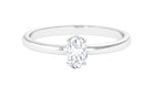 Rosec Jewels-Natural Oval Diamond Solitaire Promise Ring with Certificate