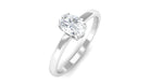Rosec Jewels-Natural Oval Diamond Solitaire Promise Ring with Certificate