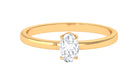 Rosec Jewels-Natural Oval Diamond Solitaire Promise Ring with Certificate