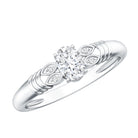 Rosec Jewels-Natural Oval Cut Diamond Solitaire Engagement Ring