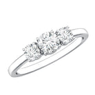 Rosec Jewels-Natural Diamond 3 Stone Engagement Ring with Certificate