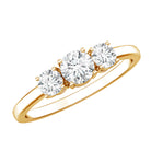 Rosec Jewels-Natural Diamond 3 Stone Engagement Ring with Certificate