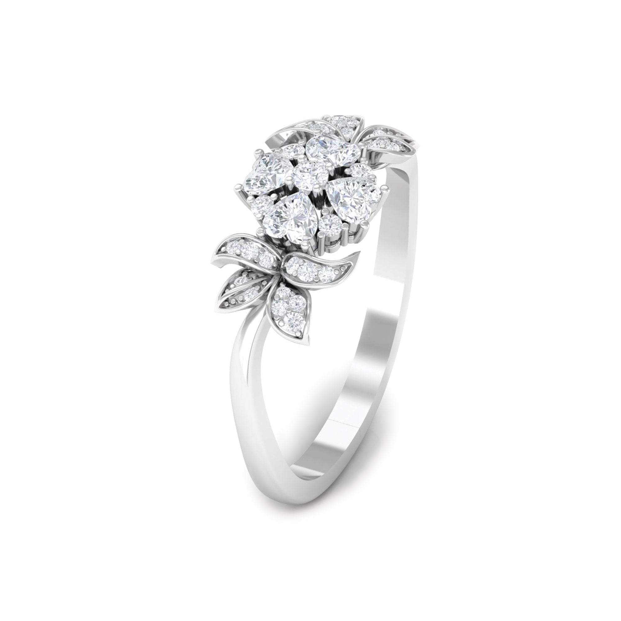 Rosec Jewels-Nature Inspired Diamond Engagement Ring for Women