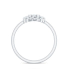 Certified Natural Diamond Flower Engagement Ring in Illusion Set Natural - ( HI-SI ) - Rosec Jewels