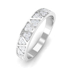 Certified Natural Diamond Wedding Band Ring for Women Natural - ( HI-SI ) - Rosec Jewels