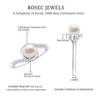 Rosec Jewels-Freshwater Pearl Solitaire Bypass Engagement Ring with Diamond Accent