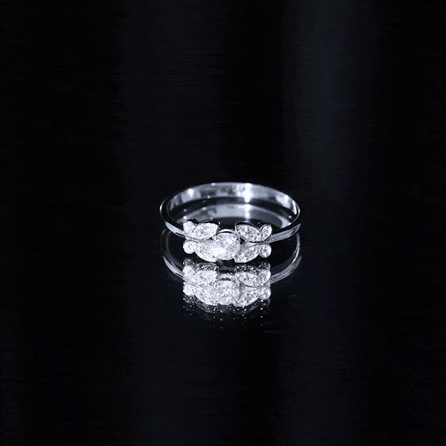 Rosec Jewels-Round Cut Diamond Nature Engagement Ring