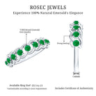 Genuine Green Emerald Braided Half Eternity Band AAA - Rosec Jewels