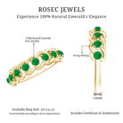 Genuine Green Emerald Braided Half Eternity Band AAA - Rosec Jewels
