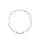 Certified Natural Diamond Interlock Half Eternity Band Ring Natural - ( HI-SI ) - Rosec Jewels