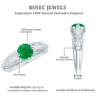 Rosec Jewels-Natural Emerald Diamond Antique Looking Engagement Ring