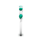 Rosec Jewels-Natural Pear Shape Emerald Half Eternity Ring in East West Style