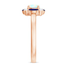 Natural Ethiopian Opal and Sapphire Designer Ring AAA - Rosec Jewels