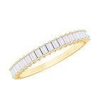 Baguette Cut Moissanite Half Eternity Wedding Band D-VS1 - Rosec Jewels