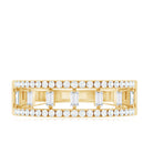 Rosec Jewels-Natural Baguette Diamond Half Eternity Band With Certificate