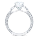 Antique Looking Round Moissanite Celtic Knot Engagement Ring D-VS1 - Rosec Jewels